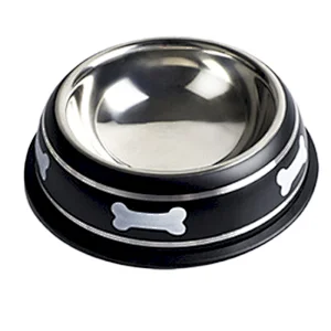 Factory Wholesale Bone design High Quality Stainless Steel Feeder bowl Anti-slip Pet Dog bowl