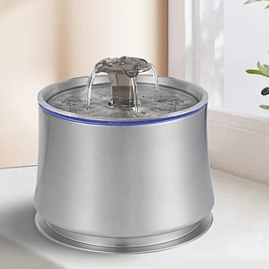 Pet Cat Water Fountain Stainless Steel Automatic Cat Water Dispenser Feeder Bowl LED Light Dog Cat Drinking Feeder