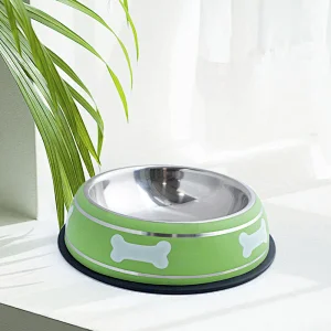 Factory Wholesale Bone design High Quality Stainless Steel Feeder bowl Anti-slip Pet Dog bowl