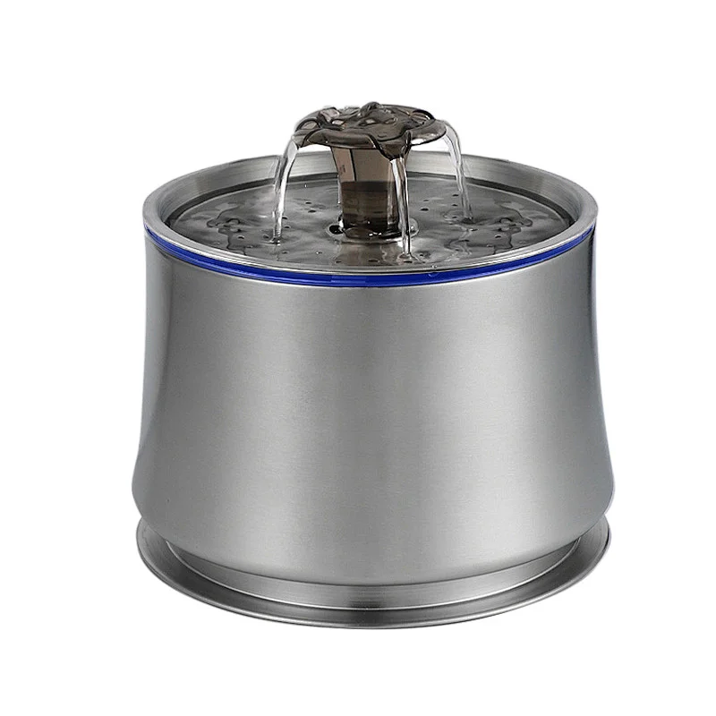 Pet Cat Water Fountain Stainless Steel Automatic Cat Water Dispenser Feeder Bowl LED Light Dog Cat Drinking Feeder