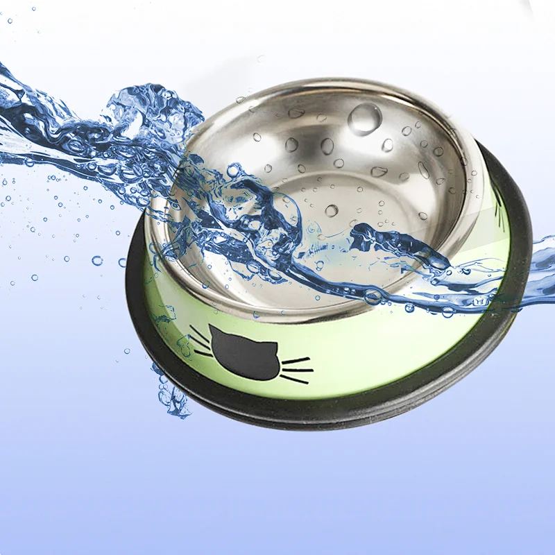 High Quality Steel Dog Bowl Anti-Slip Stainless Dog Bowl Multifunctional Feeding Pet Cat Dog Food Water Bowls