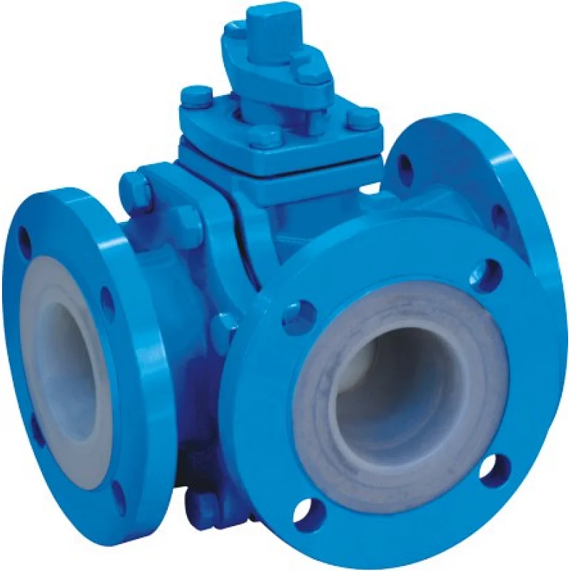 3 Way PFA Lined Ball Valve
