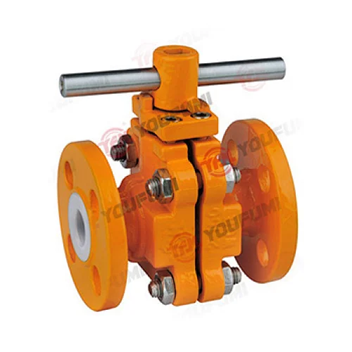 2PCS PFA LINED BALL VALVE