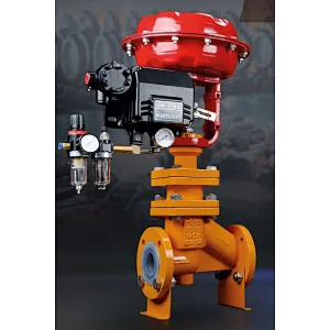 Actuated PFA Lined globe valve