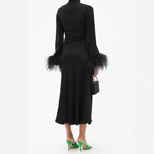 ostrich feathers cuffs dress manufacturer