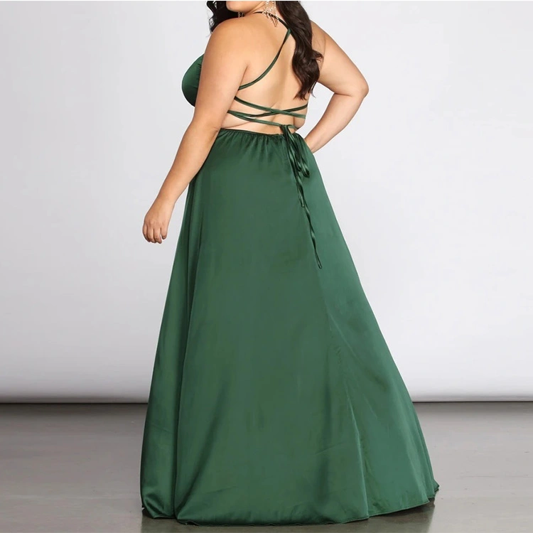 maxi satin dress custom plus size dress manufacturer