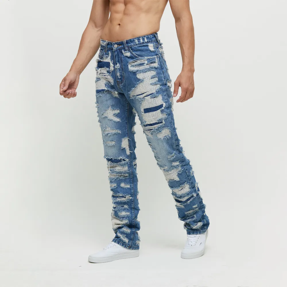 blue ripped jeans manufacturer