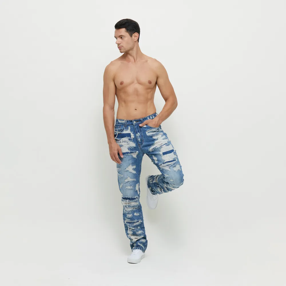 blue ripped jeans manufacturer