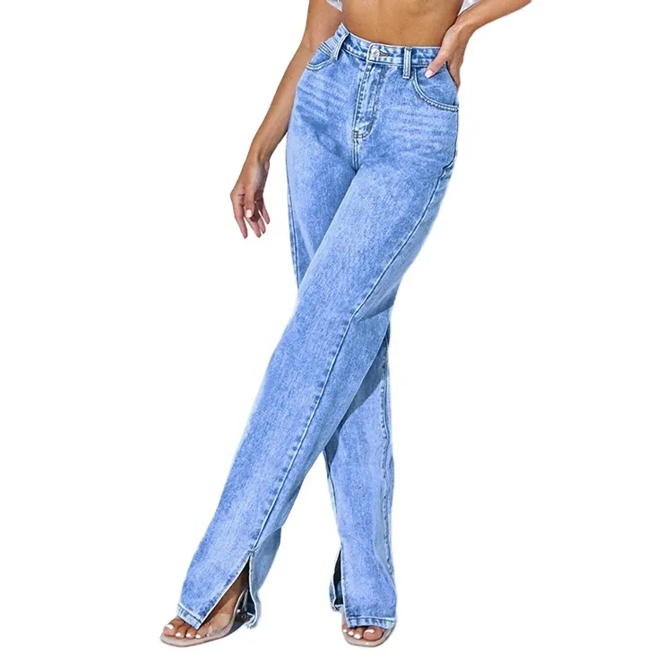 light wash jeans high waist jeans manufacturer
