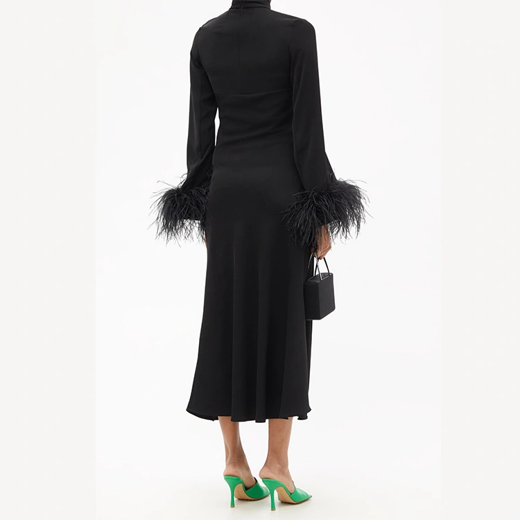 ostrich feathers cuffs dress manufacturer