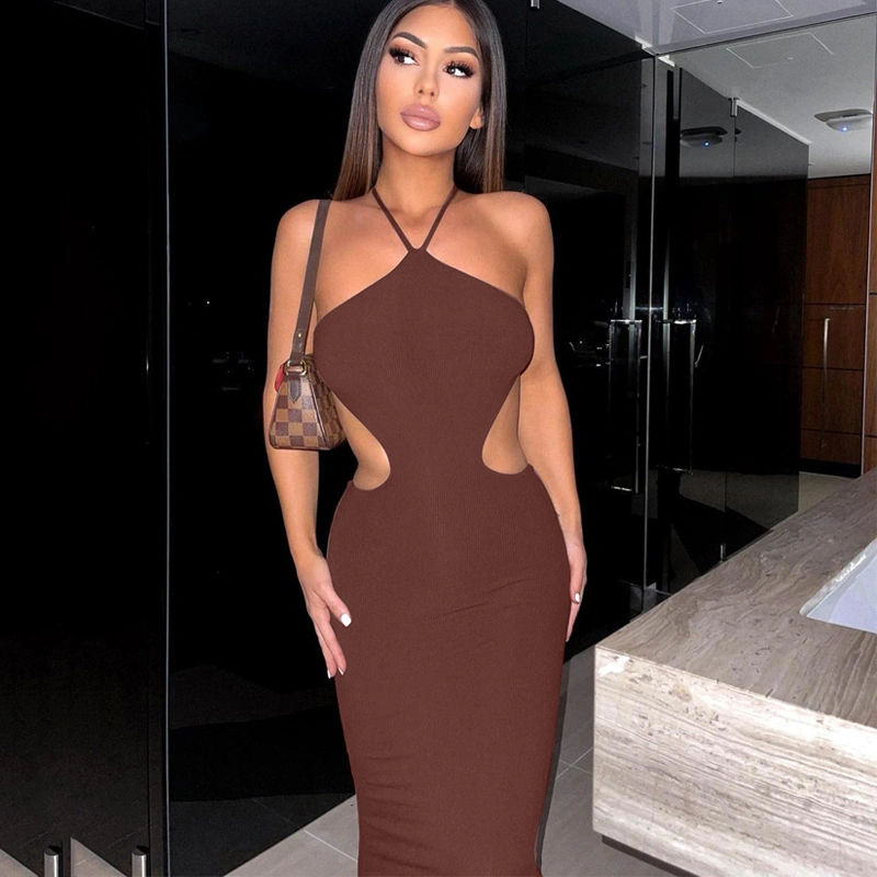 backless maxi dress ribbed dress manufacturer