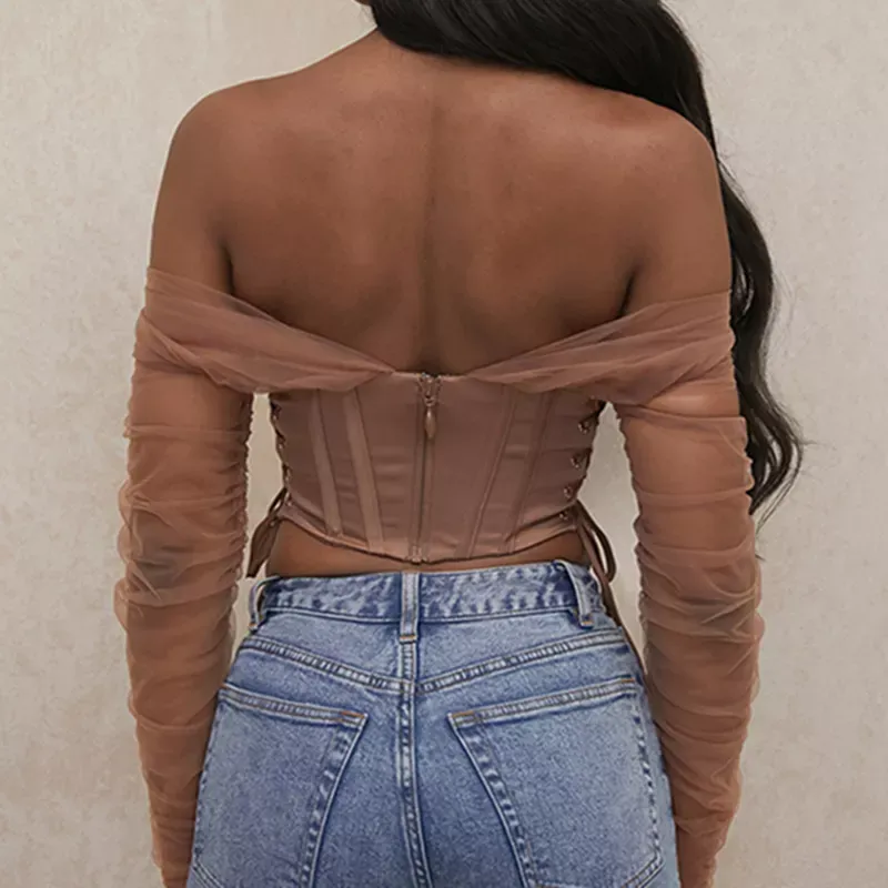draped tulle corsets manufacturer