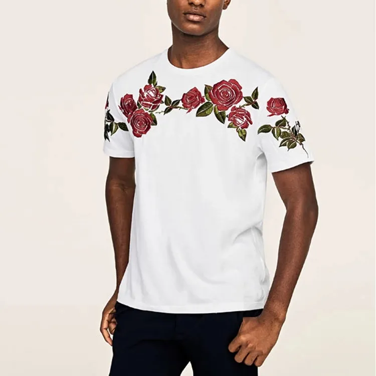 embroidered t shirt mens manufacturer