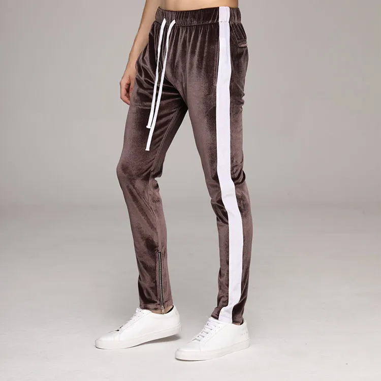 velour stripe joggers manufacturer
