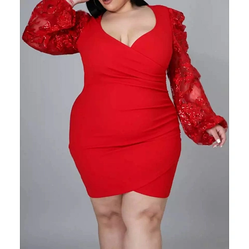 plus size dress lace bubble dress manufacturer