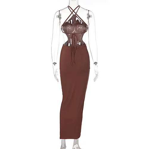 backless maxi dress ribbed dress manufacturer