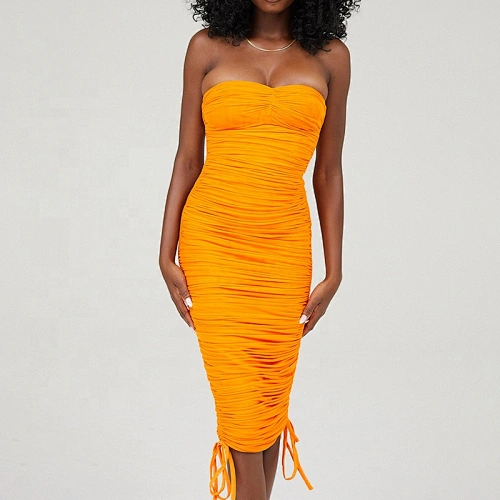 ruched bodycon dress midi manufacturer