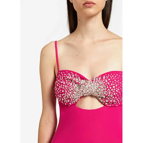 Embellished sexy rhinestone high cut swimsuit manufacturer