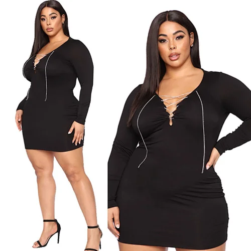 sequined plus size dress bodycon dress manufacturer