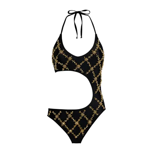 black cut out swimsuit manufacturer