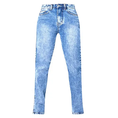 Fashion Wholesale Ladies Split Hem Light Wash Jeans for Women Customized Bodycon Casual Trendy Women High Waist Jeans