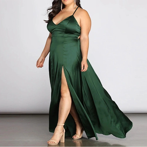 maxi satin dress custom plus size dress manufacturer