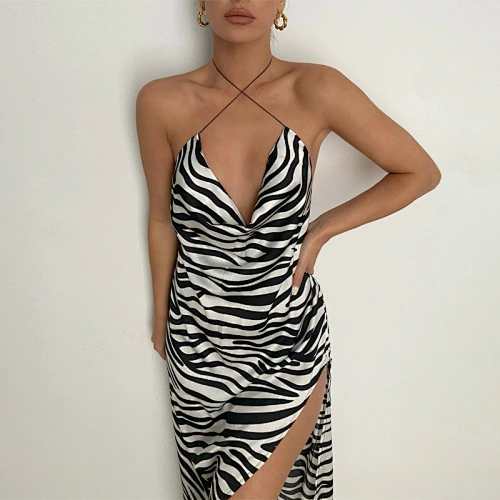 zebra print maxi dress bandage dress manufacturer
