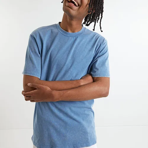 blue acid wash t shirts manufacturer