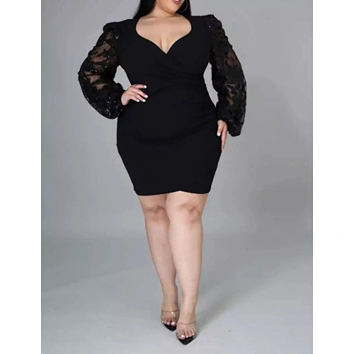 plus size dress lace bubble dress manufacturer