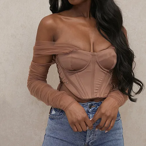 draped tulle corsets manufacturer
