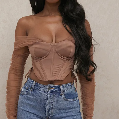 draped tulle corsets manufacturer