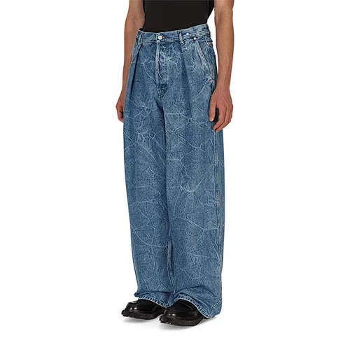 Custom Wholesale Denim Pantalon Baggy Vintage High Rise Jeans