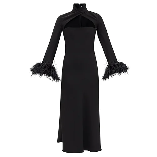 ostrich feathers cuffs dress manufacturer