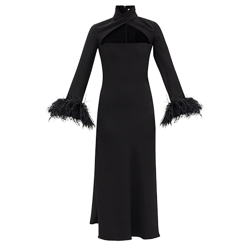 ostrich feathers cuffs dress manufacturer