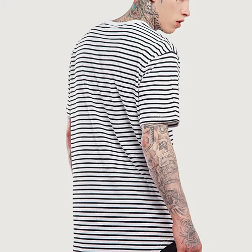t shirts black and white striped tee manufacturer