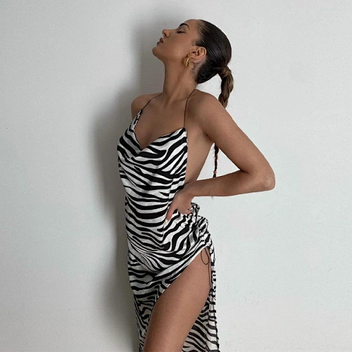 zebra print maxi dress bandage dress manufacturer