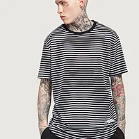 t shirts black and white striped tee manufacturer