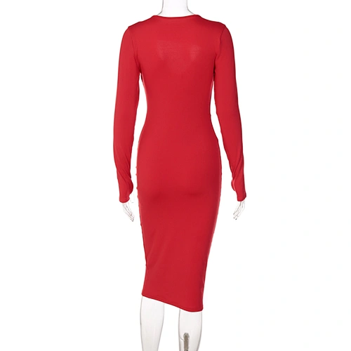 hollow out midi dress manufacturer