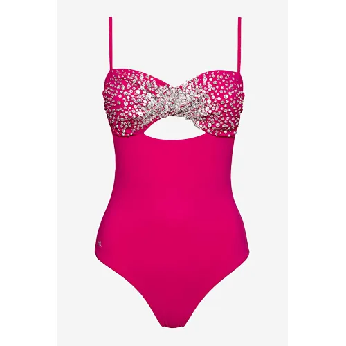 Embellished sexy rhinestone high cut swimsuit manufacturer