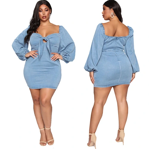 sexy plus size dress hip wrapped dress manufacturer