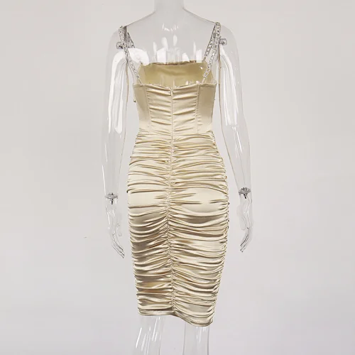 corsets dress rhinestone satin dress manufacturer