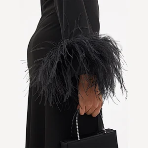 ostrich feathers cuffs dress manufacturer