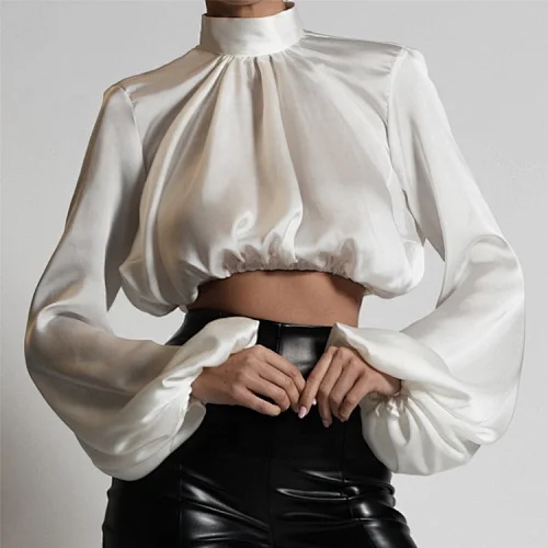high neck crop tops manufacturer