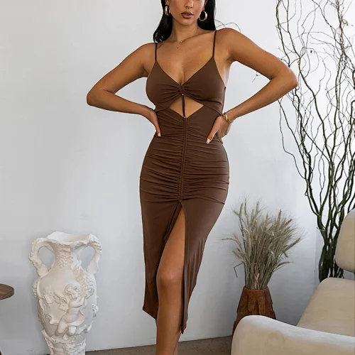 cut out bodycon hollow out midi dress manufacturer