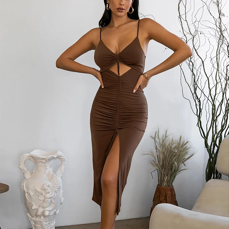 cut out bodycon hollow out midi dress manufacturer