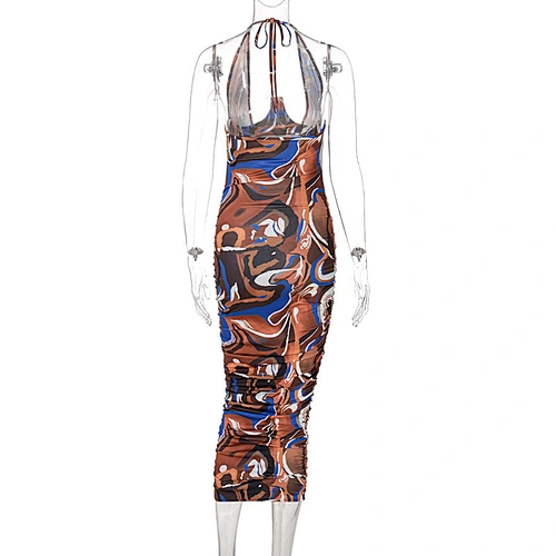 printed bodycon dress hollow out dress manufacturer