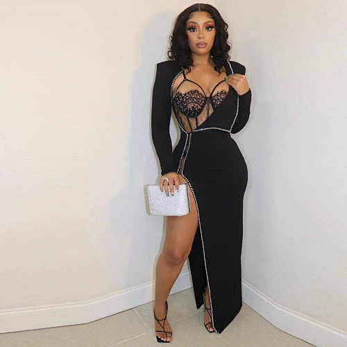 rhinestone bodycon dress elegant dress manufacturer