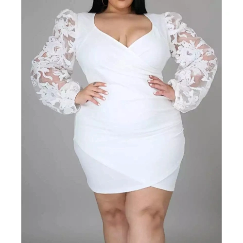 plus size dress lace bubble dress manufacturer