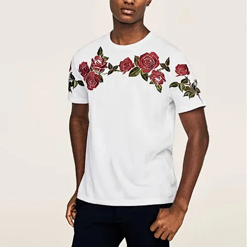 embroidered t shirt mens manufacturer