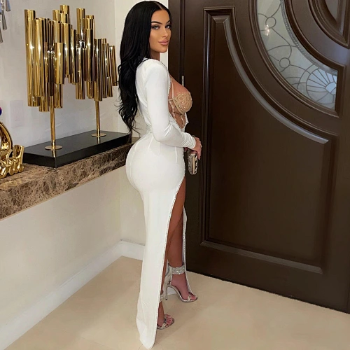 rhinestone bodycon dress elegant dress manufacturer